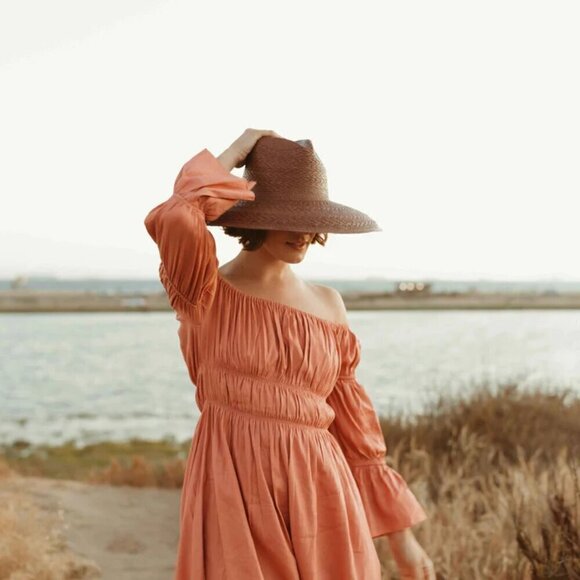 💕FRAYA💕 Redwood Fedora Hat ~ Mahogany Brown Small/Medium NWT - Picture 3 of 16